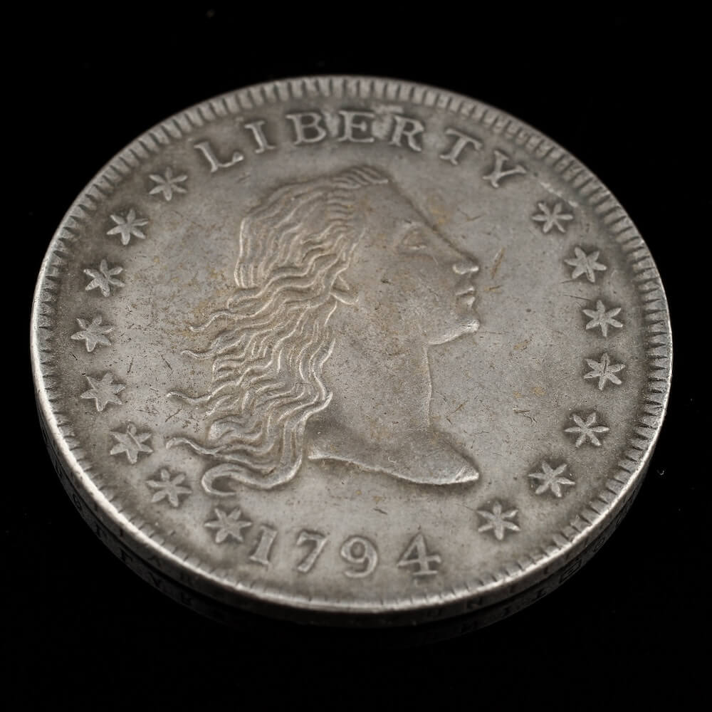 Silver American dollar from 1794